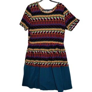 LULAROE Size 3XL Abstracto Print Midi Dress